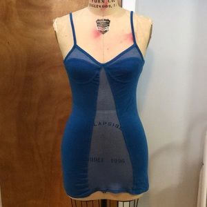 TOPSHOP Cotton mini in Royal Blue w/ Jersey mesh!